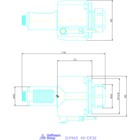 Garant Meghajtott szerszám, axiális 40-ER32