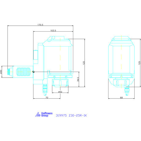 Garant Meghajtott szerszám, radiális Visszahúzott Z30-25R-IK