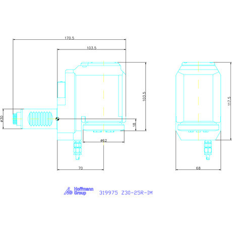 Garant Meghajtott szerszám, radiális Visszahúzott Z30-25R-IM