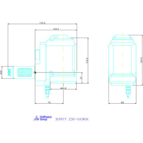 Garant Meghajtott szerszám, radiális Visszahúzott Z30-VX3RIK
