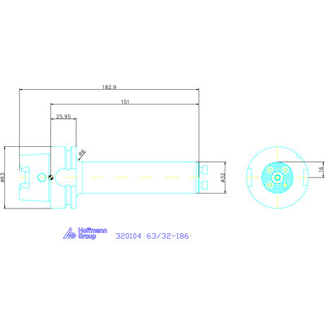 Swisstools Furatkés szár rezgéscsillapított 63/32-186 mm