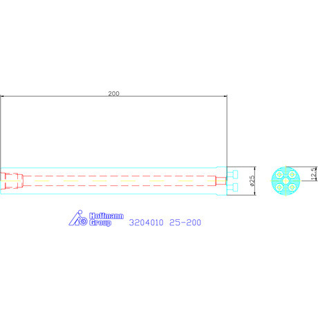 Swisstools Furatkés szár, hengeres 25-200 mm