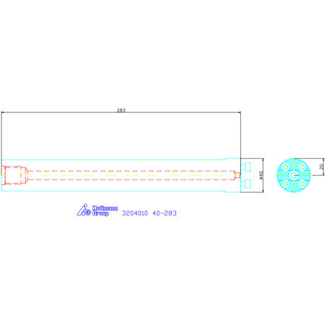 Swisstools Furatkés szár, hengeres 40-283 mm