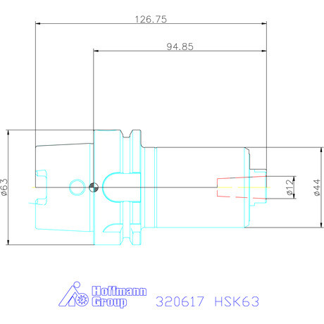 Garant Forgócsúcs cserélhető betéthez HSK63
