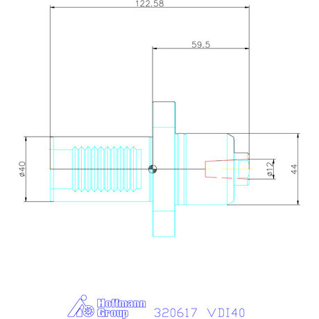 Garant Forgócsúcs cserélhető betéthez VDI40