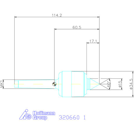 Röhm Forgócsúcs 60° 1