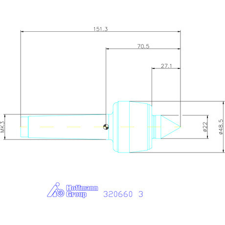 Röhm Forgócsúcs 60° 3
