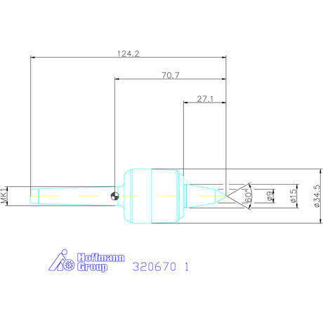 Röhm Forgócsúcs meghosszabbított csúccsal 60° / 30° 1