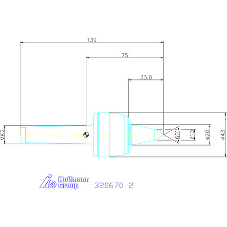 Röhm Forgócsúcs meghosszabbított csúccsal 60° / 30° 2
