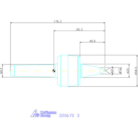 Röhm Forgócsúcs meghosszabbított csúccsal 60° / 30° 3