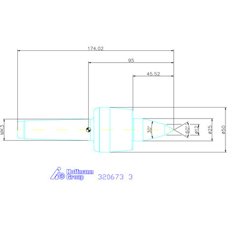 Holex Forgócsúcs 60° / 30° 3