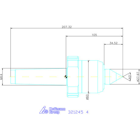 Garant Nagy teljesítményű forgócsúcs keményfém betéttel és kiszerelő anyával 4