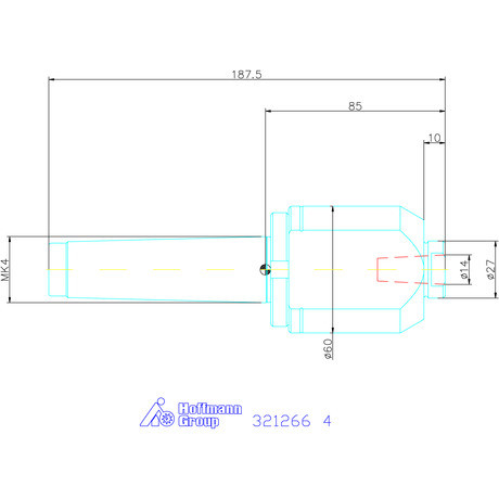 Forgócsúcs, lapított cserélhető betétekhez 4