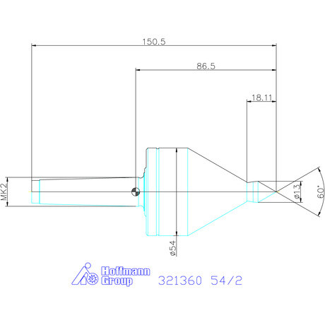 Garant Precíziós forgócsúcs meghosszabbított csúccsal 54/2