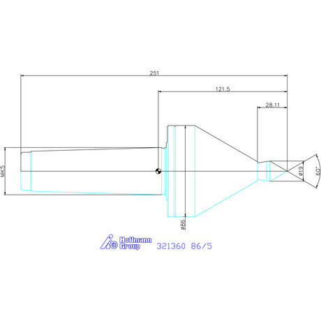 Garant Precíziós forgócsúcs meghosszabbított csúccsal 86/5