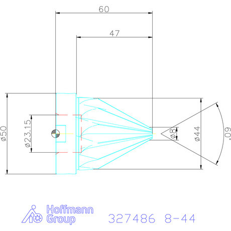 Körmös menesztők Külső fogazás 60° 8-44 mm