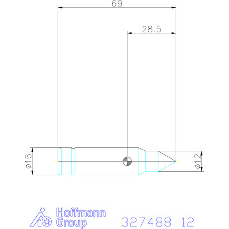 Garant Központosító csúcs homlokmenesztőhöz 12 mm