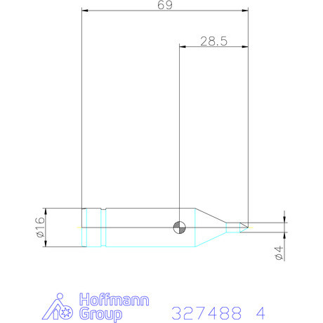 Garant Központosító csúcs homlokmenesztőhöz 4 mm