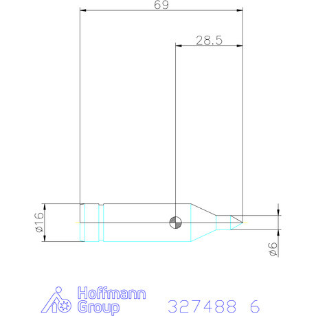 Garant Központosító csúcs homlokmenesztőhöz 6 mm