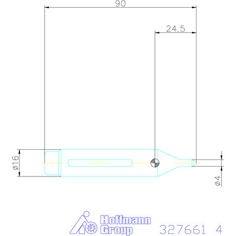 Röhm CoAE központosító csúcs homlokmenesztőhöz 4 mm