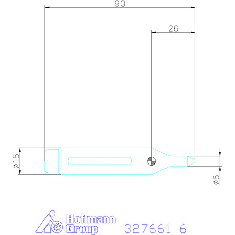 Röhm CoAE központosító csúcs homlokmenesztőhöz 6 mm