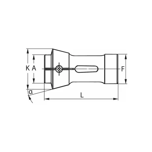 Holex Szorítópatron, kerek, DIN 6343 3 mm