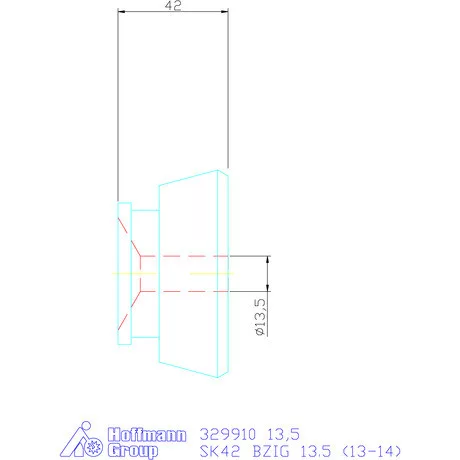 Hainbuch Szorítóvas sima 13,5 mm