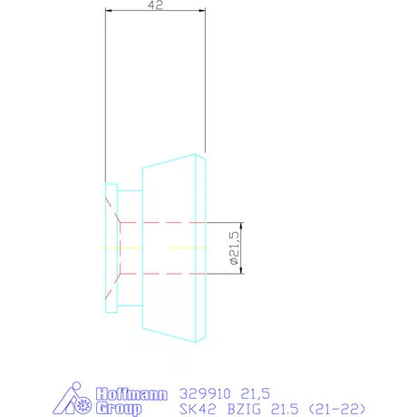 Hainbuch Szorítóvas sima 21,5 mm