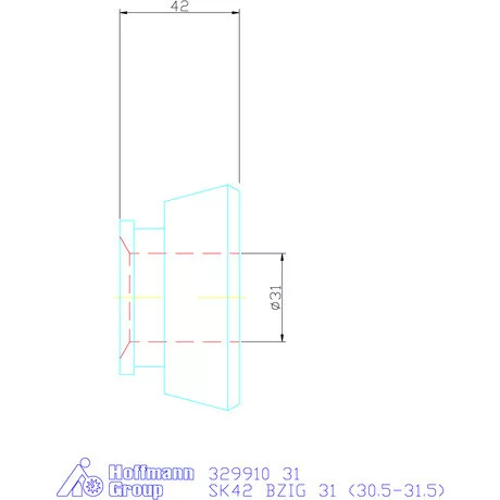 Hainbuch Szorítóvas sima 31 mm