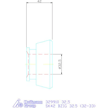 Hainbuch Szorítóvas sima 32,5 mm