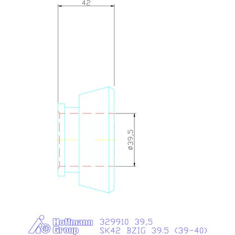 Hainbuch Szorítóvas sima 39,5 mm