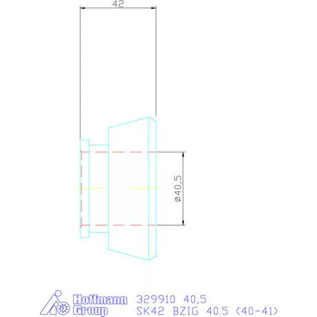 Hainbuch Szorítóvas sima 40,5 mm