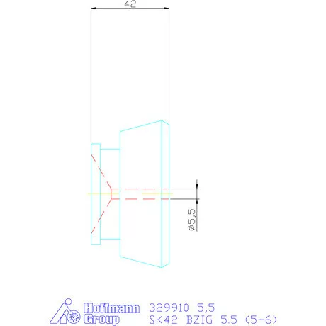 Hainbuch Szorítóvas sima 5,5 mm