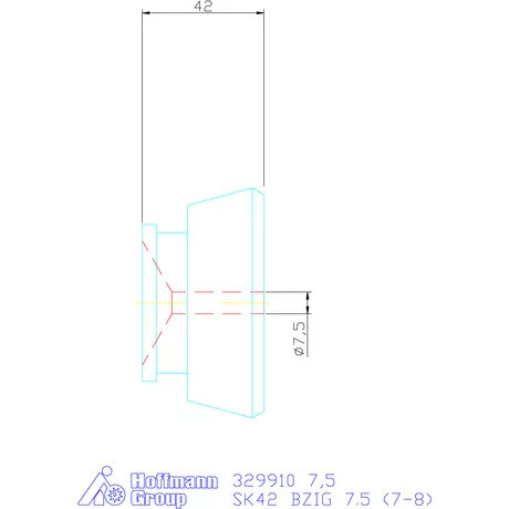 Hainbuch Szorítóvas sima 7,5 mm