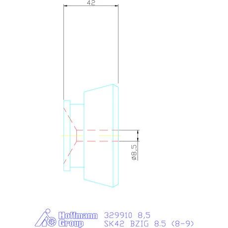 Hainbuch Szorítóvas sima 8,5 mm