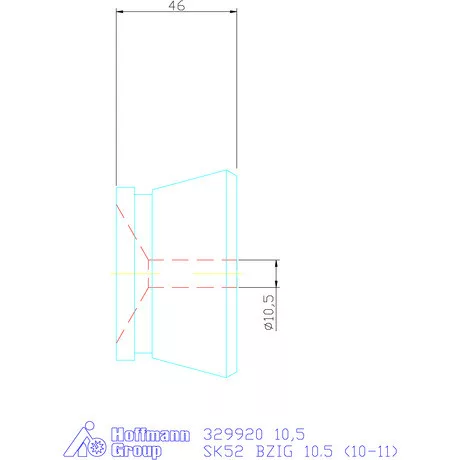 Hainbuch Szorítóvas sima 10,5 mm
