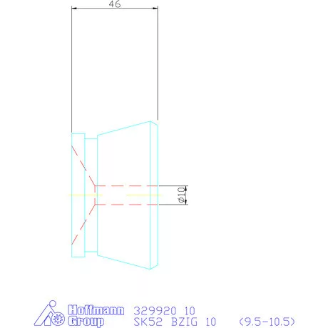 Hainbuch Szorítóvas sima 10 mm