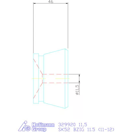 Hainbuch Szorítóvas sima 11,5 mm