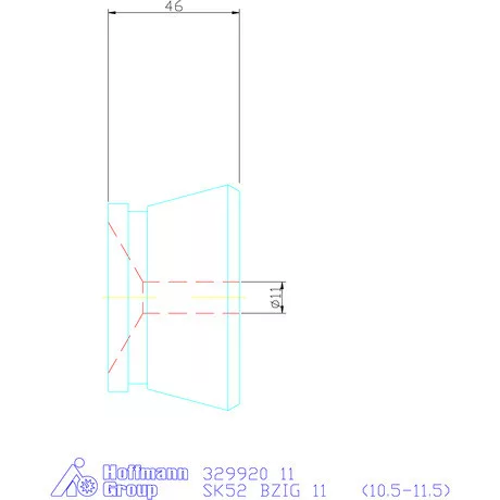 Hainbuch Szorítóvas sima 11 mm