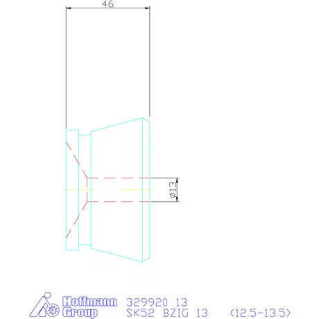 Hainbuch Szorítóvas sima 13 mm