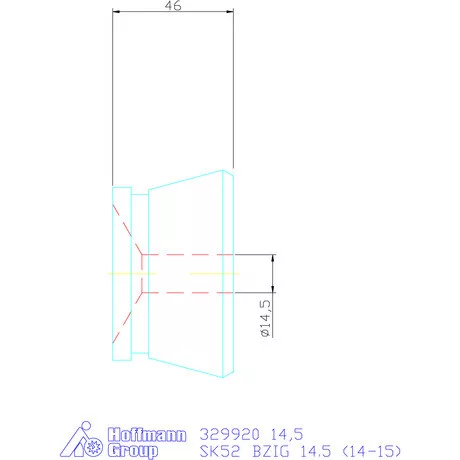 Hainbuch Szorítóvas sima 14,5 mm