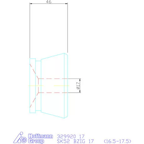 Hainbuch Szorítóvas sima 17 mm