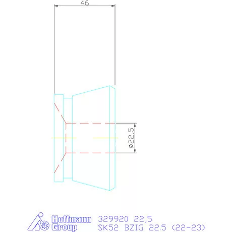 Hainbuch Szorítóvas sima 22,5 mm