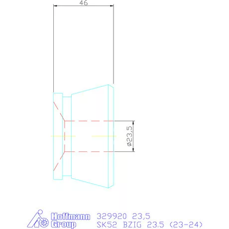 Hainbuch Szorítóvas sima 23,5 mm