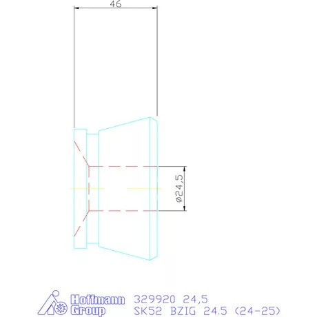 Hainbuch Szorítóvas sima 24,5 mm