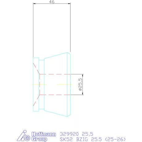 Hainbuch Szorítóvas sima 25,5 mm