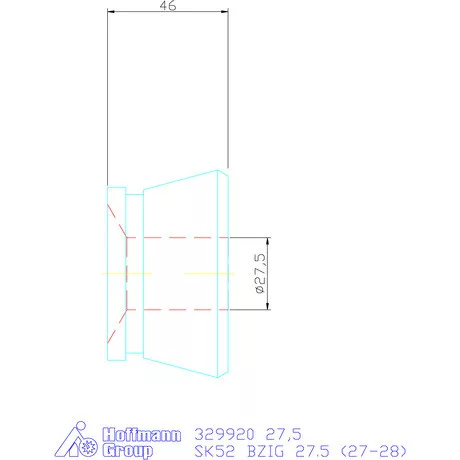 Hainbuch Szorítóvas sima 27,5 mm