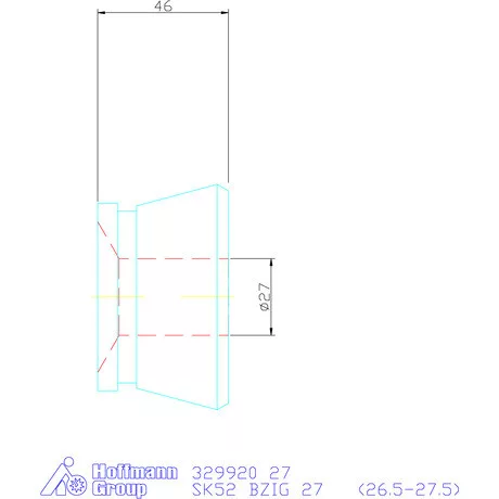 Hainbuch Szorítóvas sima 27 mm