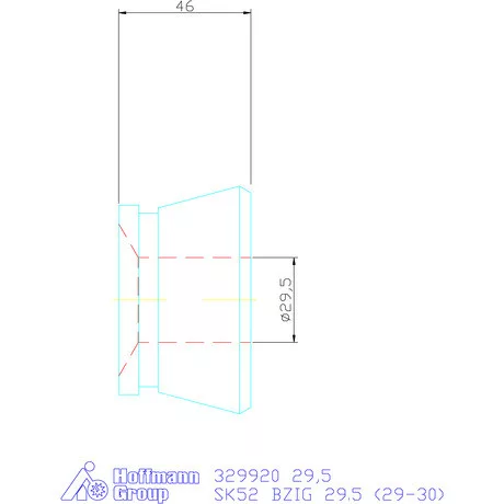 Hainbuch Szorítóvas sima 29,5 mm