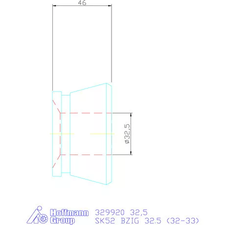 Hainbuch Szorítóvas sima 32,5 mm